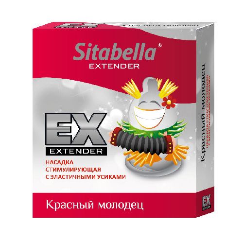 Стимулирующая насадка Sitabella Extender  Красный молодец - Sitabella - купить с доставкой в Махачкале
