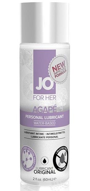 Лубрикант на водной основе для женщин JO AGAPE LUBRICANT ORIGINAL - 60 мл. - System JO - купить с доставкой в Махачкале