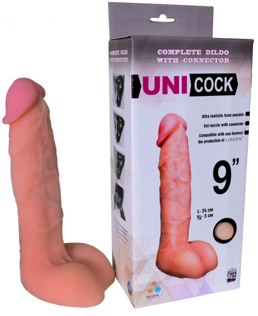 Фаллическая насадка Харнесс UNICOCK 9  - 24 см. - LOVETOY (А-Полимер) - купить с доставкой в Махачкале