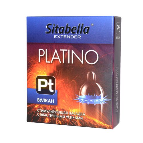 Стимулирующая насадка с усиками Platino  Вулкан - Sitabella - купить с доставкой в Махачкале