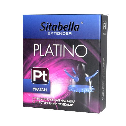 Стимулирующая насадка с усиками и шипиками Platino  Ураган - Sitabella - купить с доставкой в Махачкале