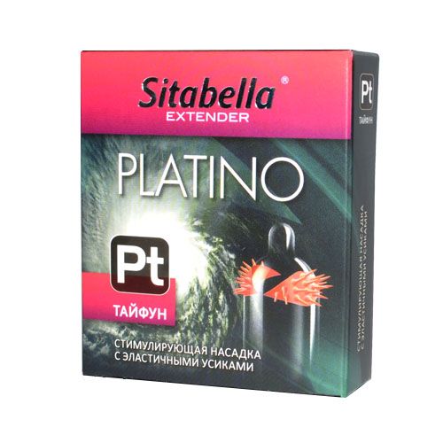 Стимулирующая насадка с шипиками по бокам Platino  Тайфун - Sitabella - купить с доставкой в Махачкале