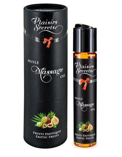 Массажное масло с ароматом экзотических фруктов Huile de Massage Gourmande Fruits Exotiques - 59 мл. - Plaisir Secret - купить с доставкой в Махачкале