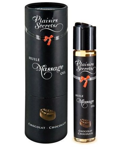 Массажное масло с ароматом шоколада Huile de Massage Gourmande Chocolat - 59 мл. - Plaisir Secret - купить с доставкой в Махачкале