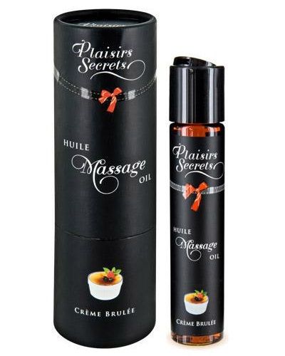 Массажное масло с ароматом крем брюле Huile de Massage Gourmande Creme Brulée - 59 мл. - Plaisir Secret - купить с доставкой в Махачкале