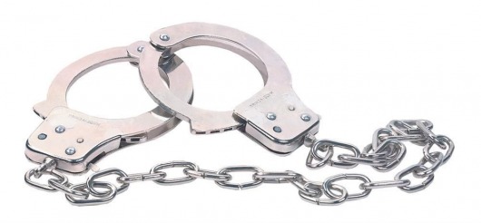 Наручники из металла с длинной цепочкой CHROME HANDCUFFS METAL HANDCUFFS W. KEY - NMC - купить с доставкой в Махачкале