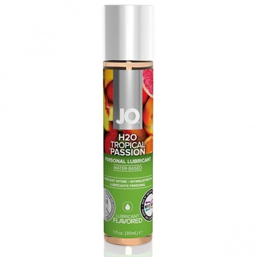 Смазка с ароматом тропических фруктов JO Flavored Tropical Passion - 30 мл. - System JO - купить с доставкой в Махачкале