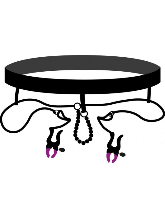 Трусики с зажимами для половых губ и бусинками для массажа промежности - Orion - купить с доставкой в Махачкале