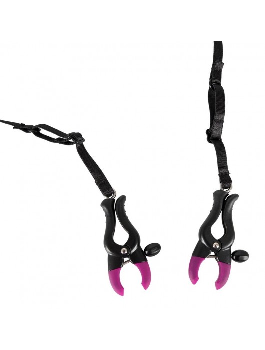 Трусики с зажимами для половых губ и бусинками для массажа промежности - Orion - купить с доставкой в Махачкале