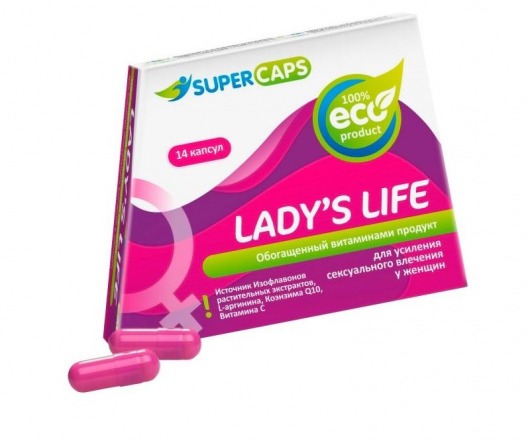 Возбуждающие капсулы Ladys Life - 14 капсул (0,35 гр.) - SuperCaps - купить с доставкой в Махачкале