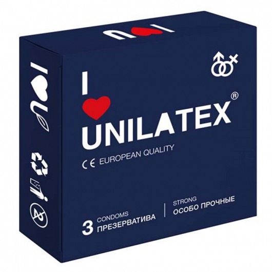 Ультрапрочные презервативы Unilatex Extra Strong - 3 шт. - Unilatex - купить с доставкой в Махачкале