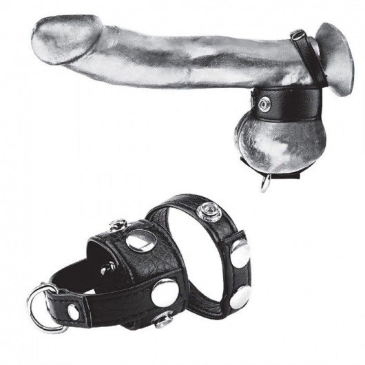 Утяжка для мошонки и пениса Cock Ring With 1  Ball Stretcher And Optional Weight Ring - BlueLine - купить с доставкой в Махачкале