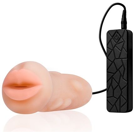 Мастурбатор-ротик с вибрацией REALSTUFF VIBRATING MASTURBATOR MOUTH - Dream Toys - в Махачкале купить с доставкой