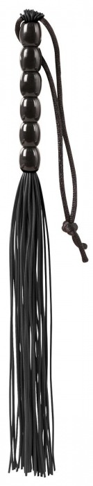 Чёрная мини-плеть из резины Rubber Mini Whip - 22 см. - Blush Novelties - купить с доставкой в Махачкале