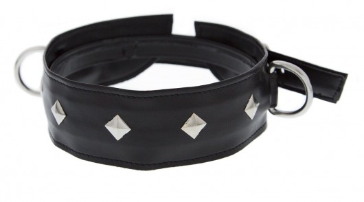 Полиуретановый ошейник с пуклями и D-кольцами Collar with Studs - Blush Novelties - купить с доставкой в Махачкале