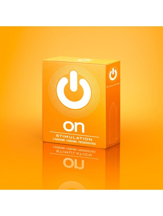 Презервативы ON) Stimulation с точками - 3 шт. - ON) - купить с доставкой в Махачкале