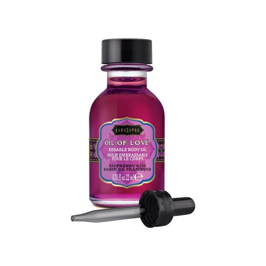 Масло для ласк с ароматом малины Oil of Love Raspberry Kiss - 22 мл. - Kama Sutra - купить с доставкой в Махачкале