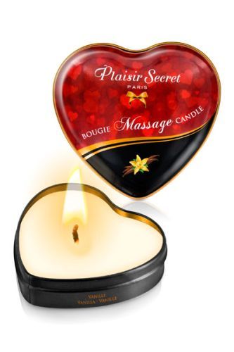 Массажная свеча с ароматом ванили Bougie Massage Candle - 35 мл. - Plaisir Secret - купить с доставкой в Махачкале