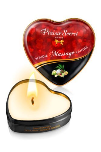 Массажная свеча с ароматом экзотических фруктов Bougie Massage Candle - 35 мл. - Plaisir Secret - купить с доставкой в Махачкале