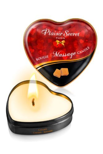 Массажная свеча с ароматом карамели Bougie Massage Candle - 35 мл. - Plaisir Secret - купить с доставкой в Махачкале