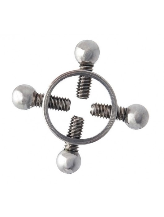 Серебристые зажимы для сосков на винтах - ToyFa - купить с доставкой в Махачкале