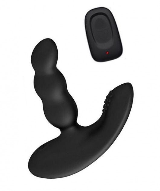 Черный силиконовый стимулятор простаты Levett Nitoc с пультом ДУ - Levett - в Махачкале купить с доставкой