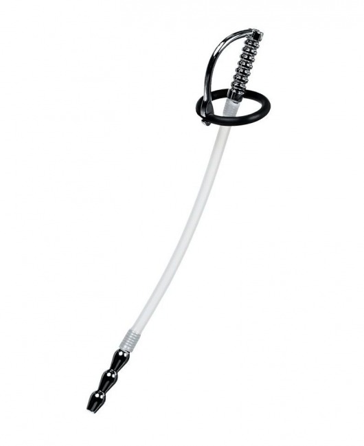 Силиконовый уретральный плаг со сменными фиксирующими кольцами Metal - ToyFa - купить с доставкой в Махачкале